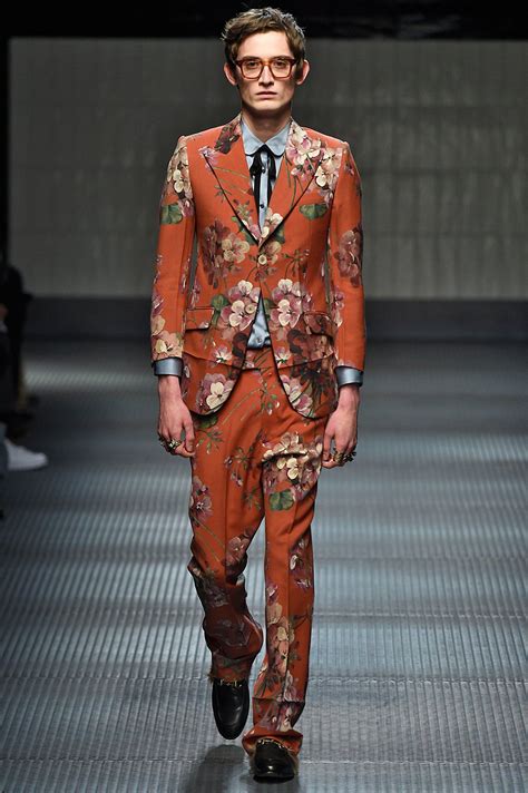 gucci olive green suit|Gucci floral suit.